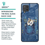 Kitty In Pocket Glass Case For Samsung Galaxy M42