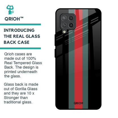 Vertical Stripes Glass Case for Samsung Galaxy M42