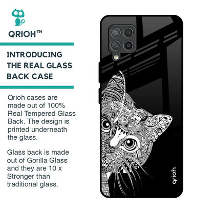 Kitten Mandala Glass Case for Samsung Galaxy M42
