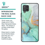 Green Marble Glass Case for Samsung Galaxy M42