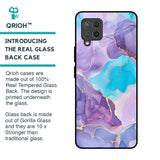 Alcohol ink Marble Glass Case for Samsung Galaxy M42