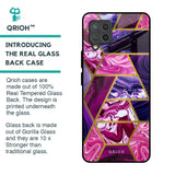 Electroplated Geometric Marble Glass Case for Samsung Galaxy M42