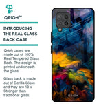 Multicolor Oil Painting Glass Case for Samsung Galaxy M42