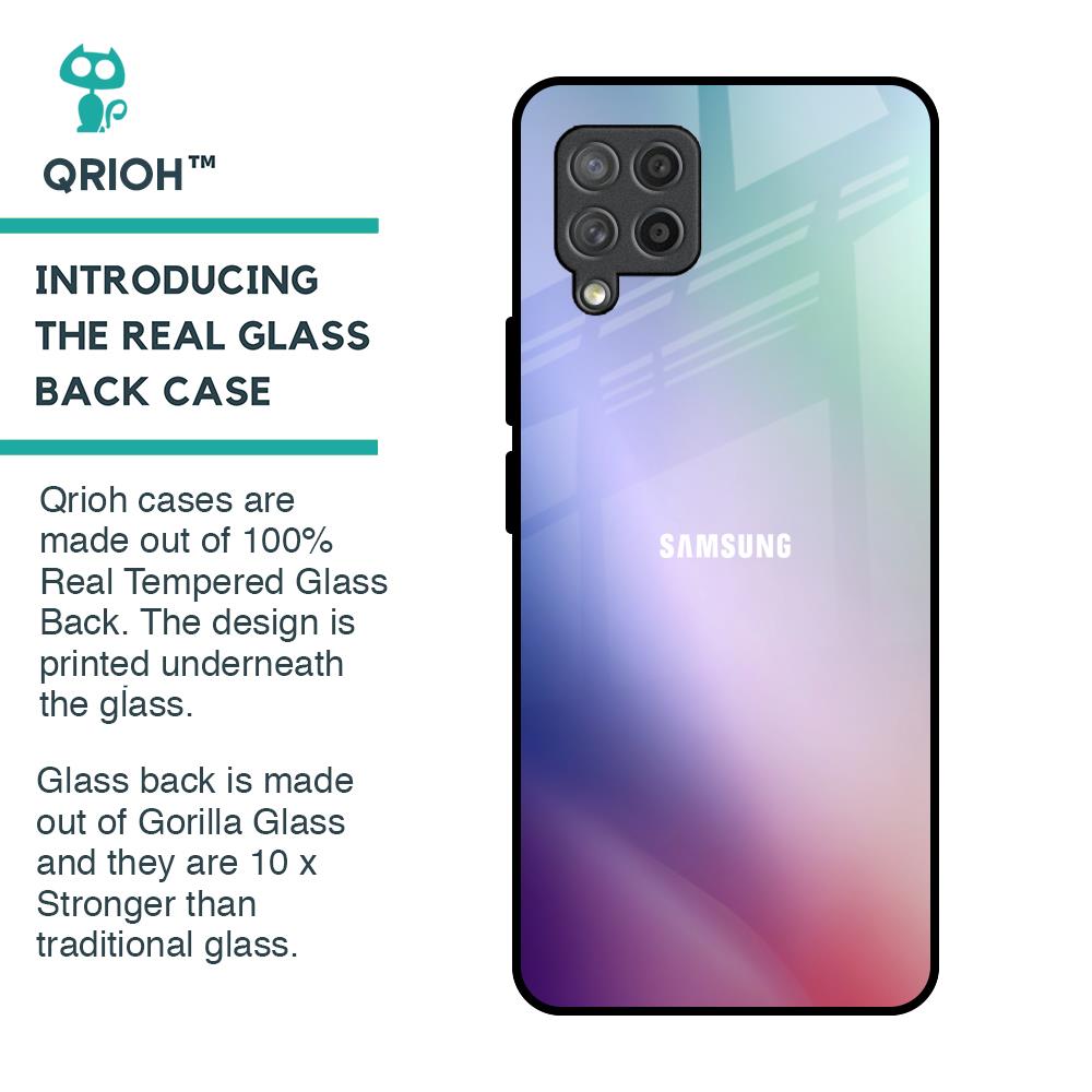 Abstract Holographic Glass Case for Samsung Galaxy M42
