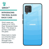 Wavy Blue Pattern Glass Case for Samsung Galaxy M42