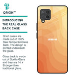 Orange Curve Pattern Glass Case for Samsung Galaxy M42