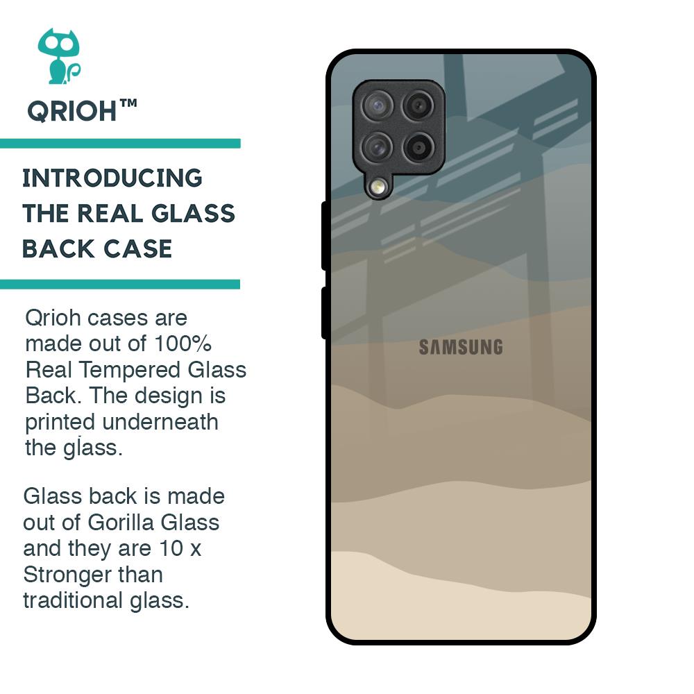 Abstract Mountain Pattern Glass Case for Samsung Galaxy M42