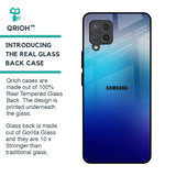 Blue Rhombus Pattern Glass Case for Samsung Galaxy M42