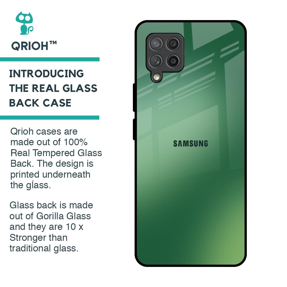 Green Grunge Texture Glass Case for Samsung Galaxy M42