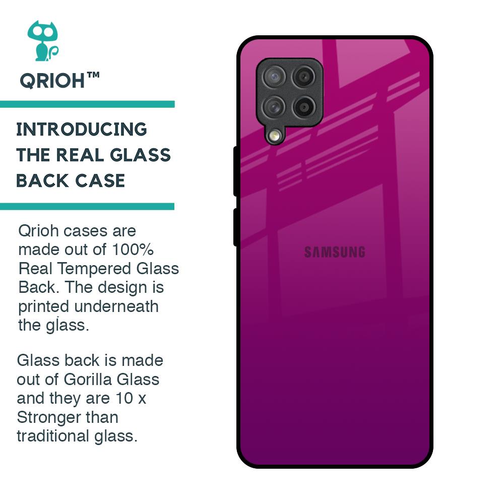 Magenta Gradient Glass Case For Samsung Galaxy M42