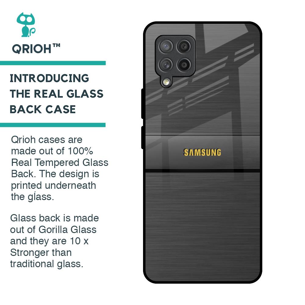 Grey Metallic Glass Case For Samsung Galaxy M42