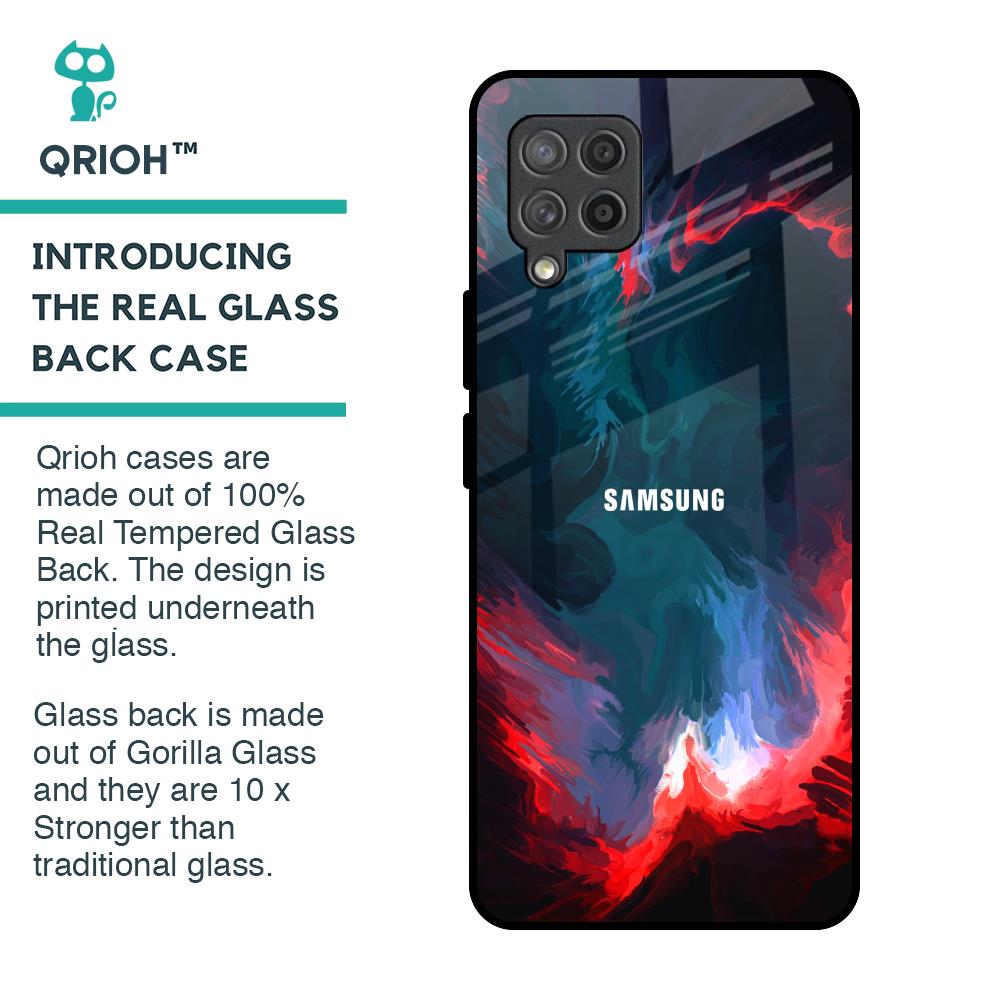 Brush Art Glass Case For Samsung Galaxy M42