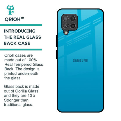Blue Aqua Glass Case for Samsung Galaxy M42