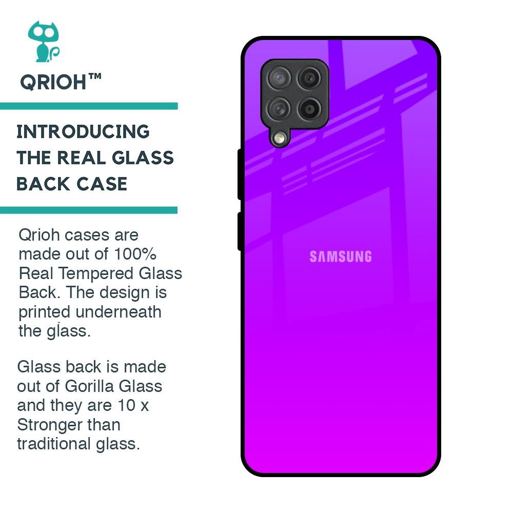Purple Pink Glass Case for Samsung Galaxy M42