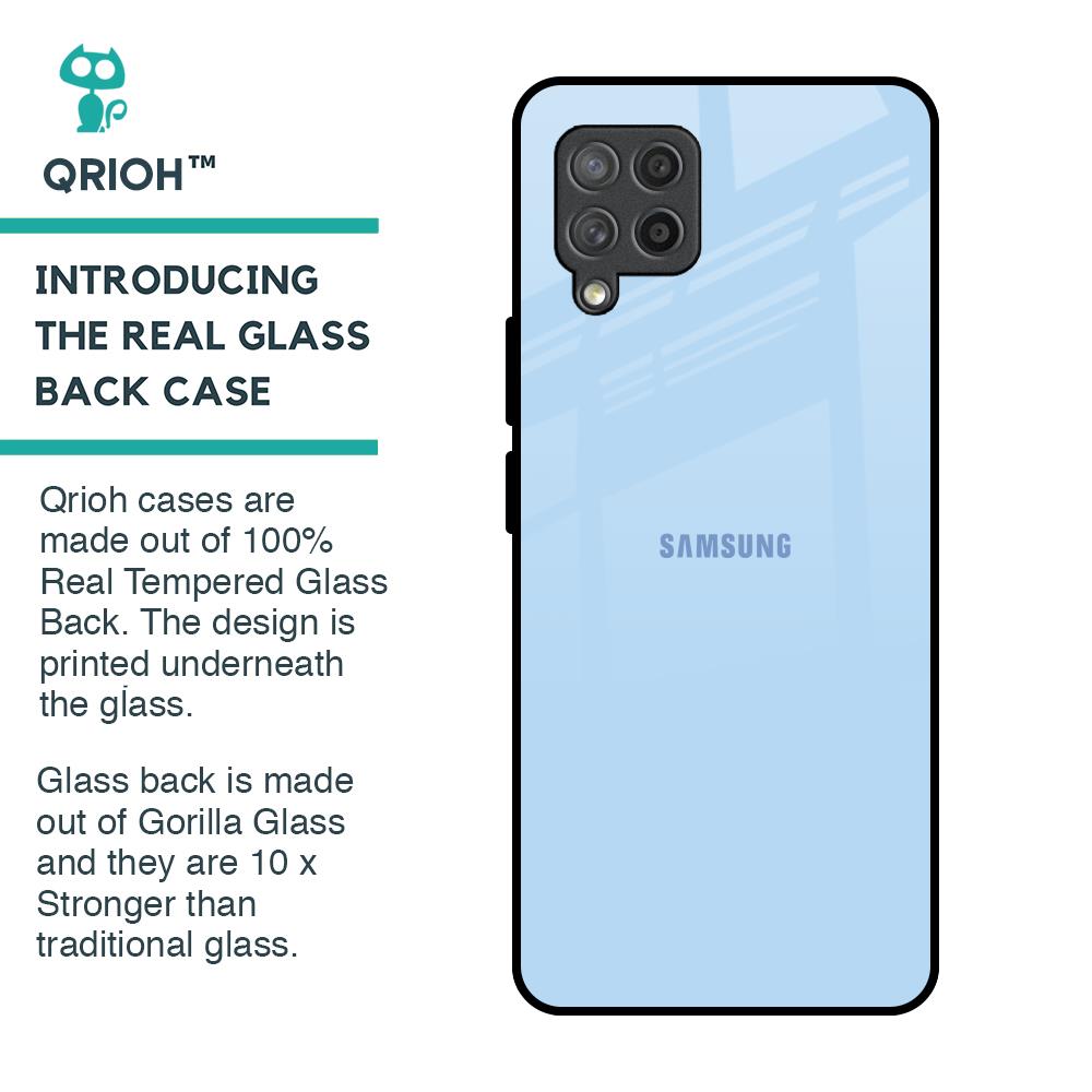 Pastel Sky Blue Glass Case for Samsung Galaxy M42