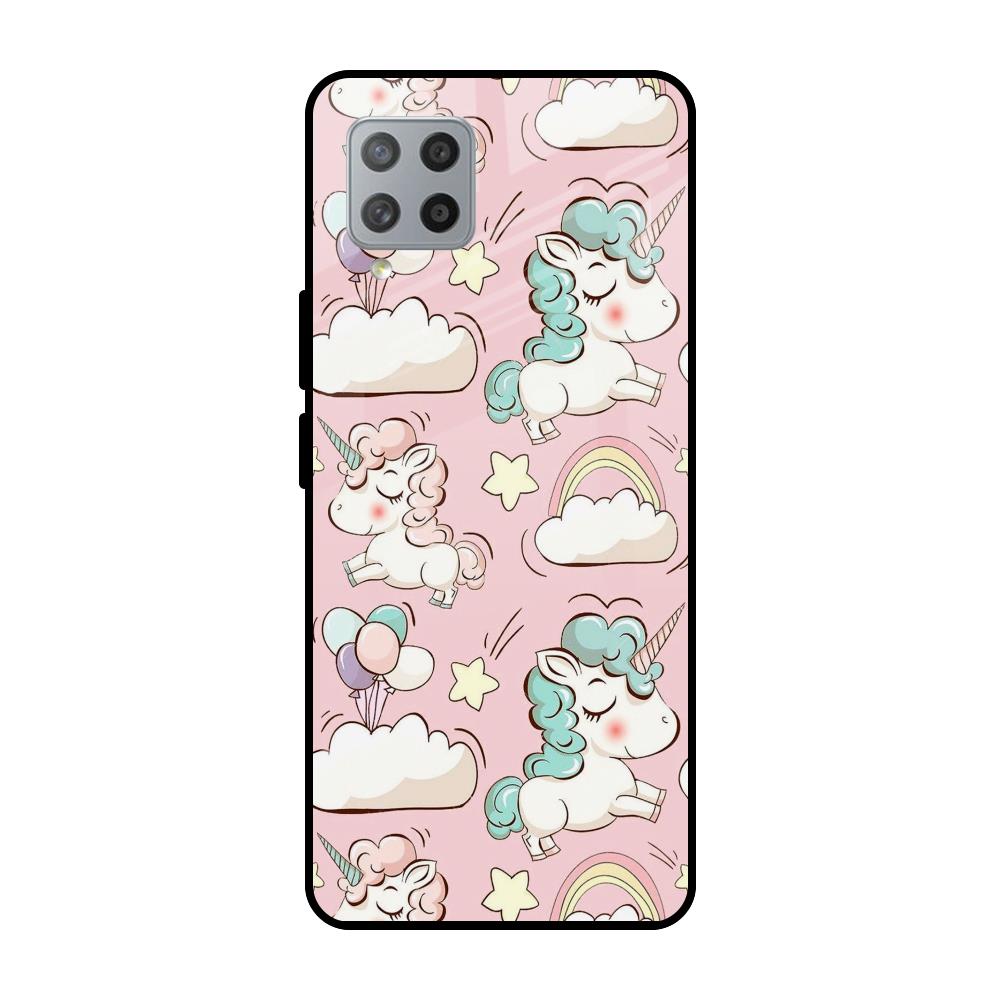 Balloon Unicorn Samsung Galaxy M42 Glass Cases & Covers Online