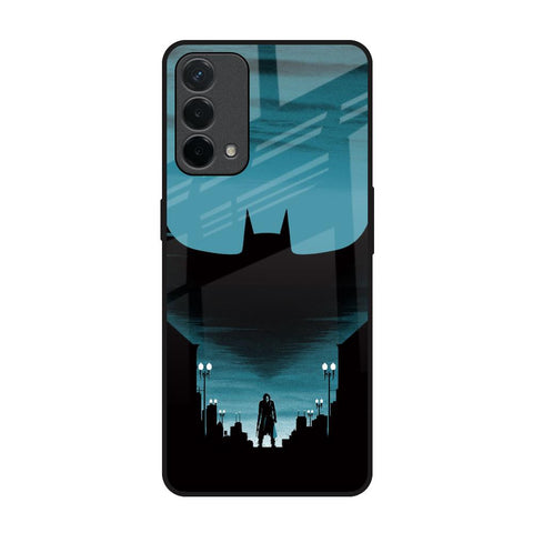 Cyan Bat Oppo A74 Glass Back Cover Online