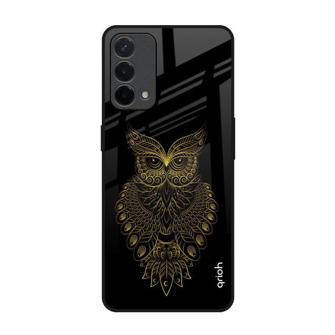 Golden Owl Oppo A74 Glass Back Cover Online