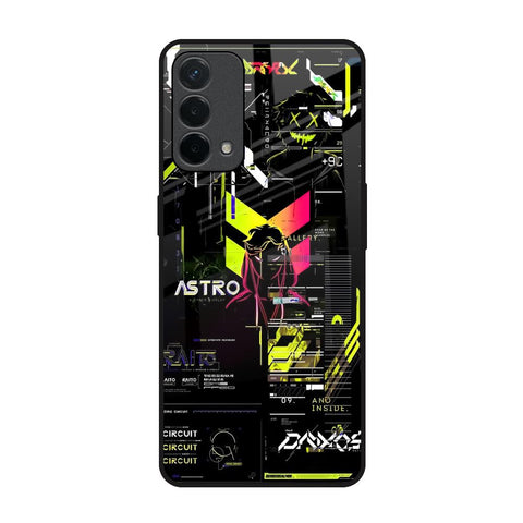 Astro Glitch Oppo A74 Glass Back Cover Online