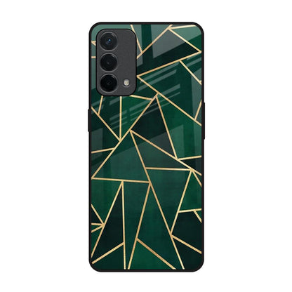 Abstract Green Oppo A74 Glass Back Cover Online