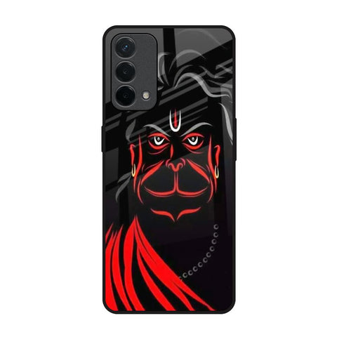 Lord Hanuman Oppo A74 Glass Back Cover Online