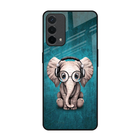 Adorable Baby Elephant Oppo A74 Glass Back Cover Online