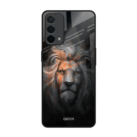 Devil Lion Oppo A74 Glass Back Cover Online