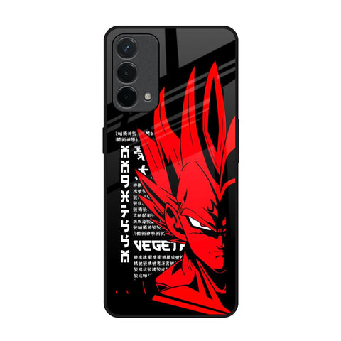 Red Vegeta Oppo A74 Glass Back Cover Online