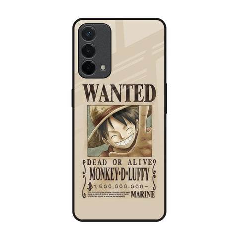 Luffy Wanted Oppo A74 Glass Back Cover Online