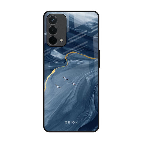 Deep Ocean Marble Oppo A74 Glass Back Cover Online