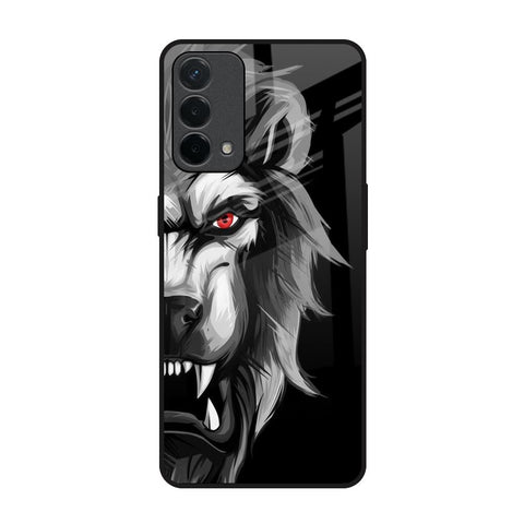 Wild Lion Oppo A74 Glass Back Cover Online