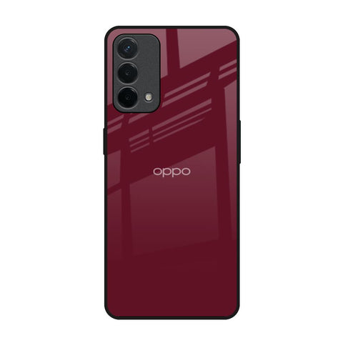 Classic Burgundy Oppo A74 Glass Back Cover Online