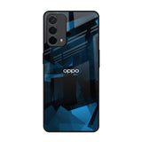 Polygonal Blue Box Oppo A74 Glass Back Cover Online