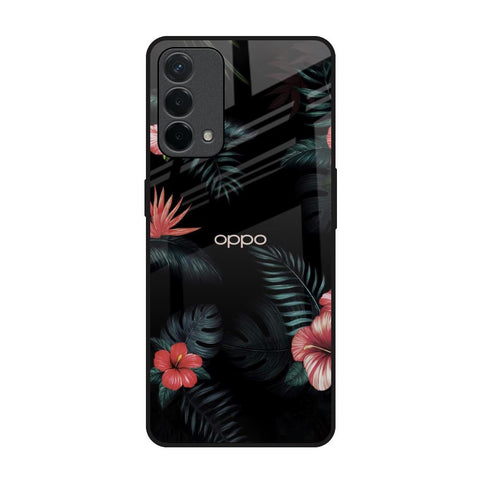 Tropical Art Flower Oppo A74 Glass Back Cover Online