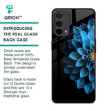 Half Blue Flower Glass Case for Oppo A74