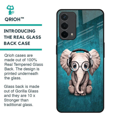 Adorable Baby Elephant Glass Case For Oppo A74