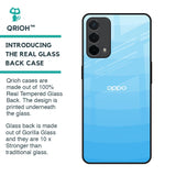 Wavy Blue Pattern Glass Case for Oppo A74