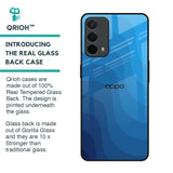 Blue Wave Abstract Glass Case for Oppo A74