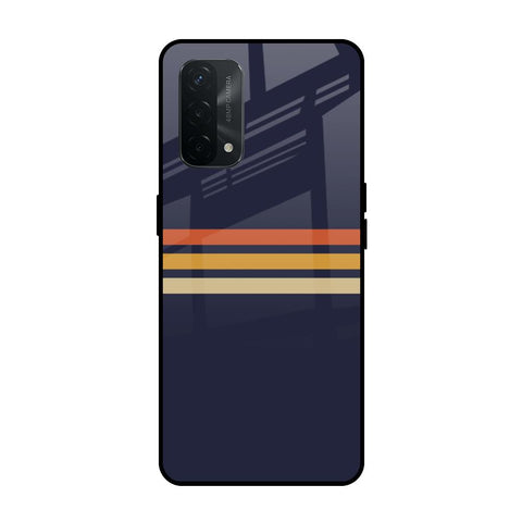 Tricolor Stripes Oppo A74 Glass Cases & Covers Online
