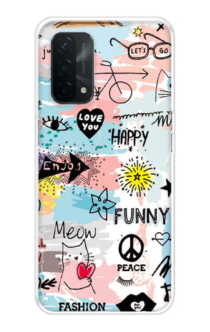 Happy Doodle Oppo A74 Back Cover