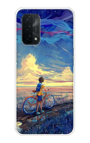Riding Bicycle to Dreamland Oppo A74 Back Cover
