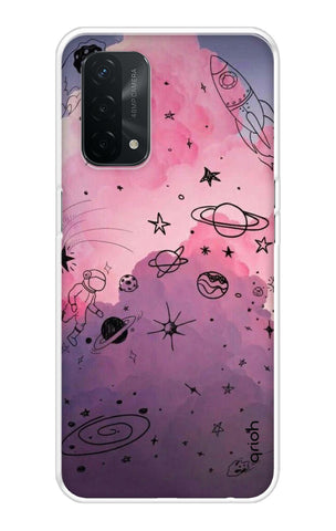 Space Doodles Art Oppo A74 Back Cover