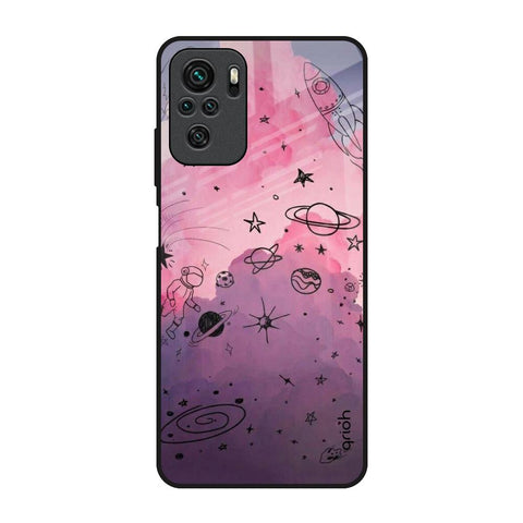 Space Doodles Redmi Note 10S Glass Back Cover Online