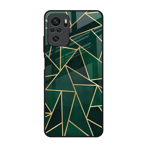 Abstract Green Redmi Note 10S Glass Back Cover Online