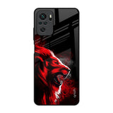 Red Angry Lion Redmi Note 10S Glass Back Cover Online