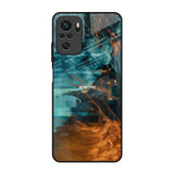 Golden Splash Redmi Note 10S Glass Back Cover Online