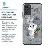 Cute Baby Bunny Glass Case for Redmi Note 10S