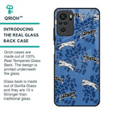 Blue Cheetah Glass Case for Redmi Note 10S