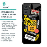 Danger Signs Glass Case for Redmi Note 10S
