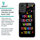Magical Words Glass Case for Redmi Note 10S